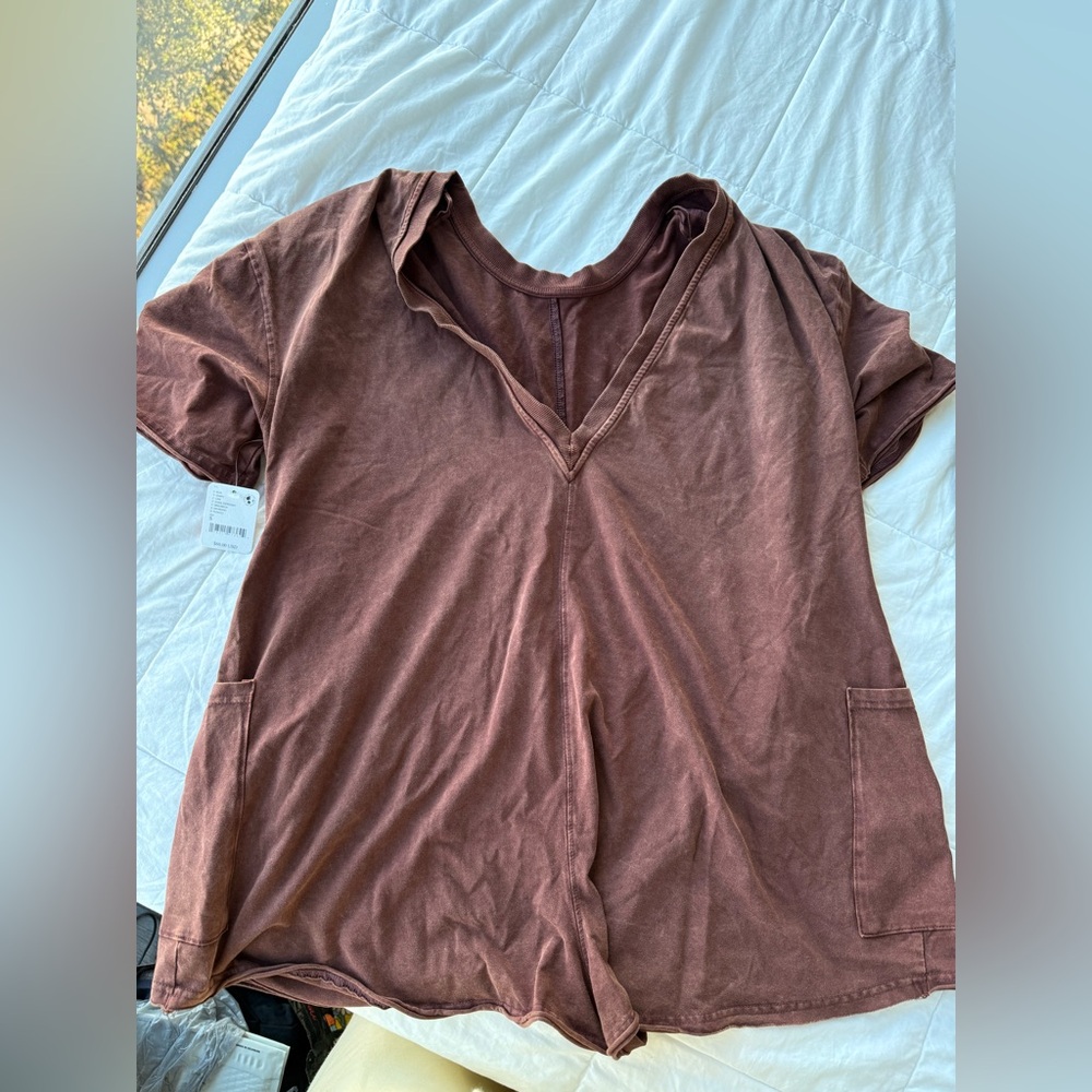 Free People Movement Hot Shot Tee Romper size small NWT